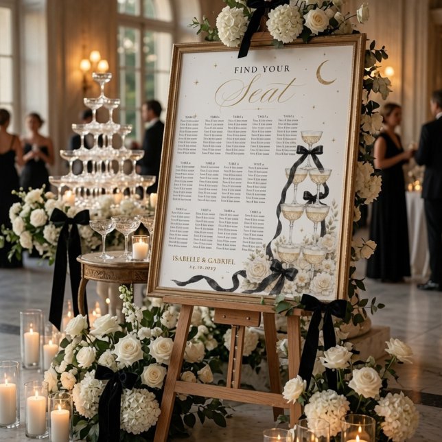 Tableau de Siège de Mariage Tour de Champagne Mini (Créateur téléchargé)