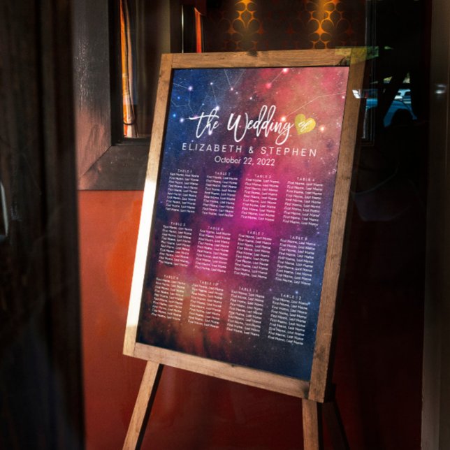 Tableau de siège mariage Galaxy Nebula Constellati (Créateur téléchargé)