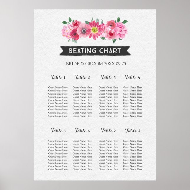 Tableau de sièges 8 tableaux Tableau de bord Coule (Devant)