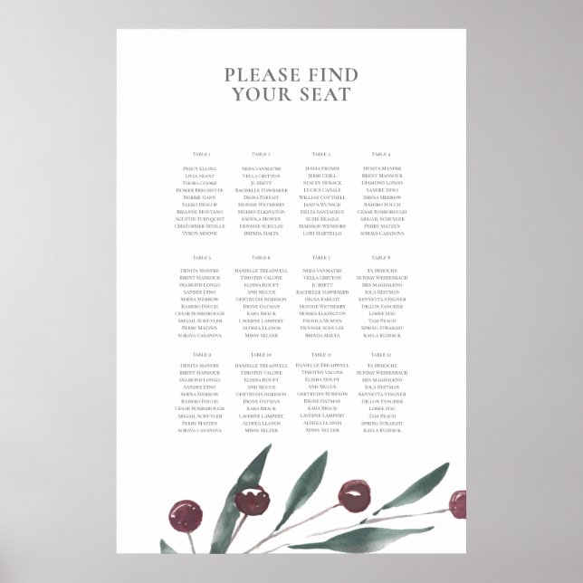 Tableau de sièges de baies simples (Devant)