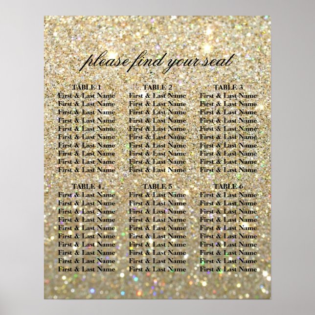 Tableau de sièges - Glit d'or (Devant)