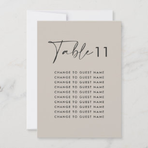 Tableau de sièges gris élégant moderne mariage