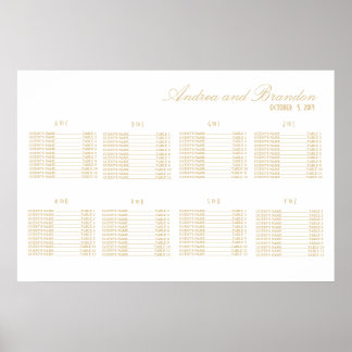 Tableau de sièges Mariage Art Déco