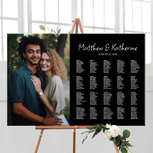 Tableau de sièges mariage avec photo élégante modi