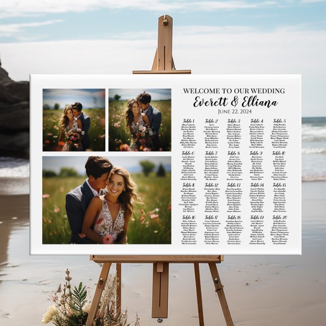 Tableau de sièges mariage de montage photo moderne (Créateur téléchargé)