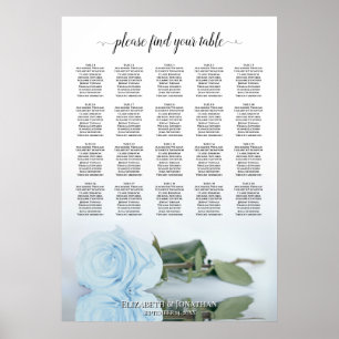 Tableau de sièges Mariage Dusty Blue Rose 20