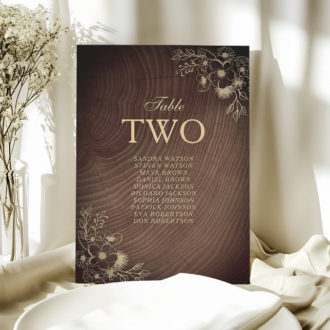 Tableau de sièges Mariage en bois rustique (Créateur téléchargé)