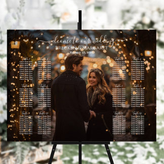 Tableau de sièges mariage moderne avec photo 12 ta