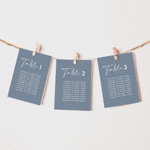 Tableau de sièges mariage moderne et élégant bleu