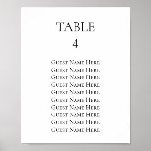 Tableau de sièges mariage Page individuelle n'impo