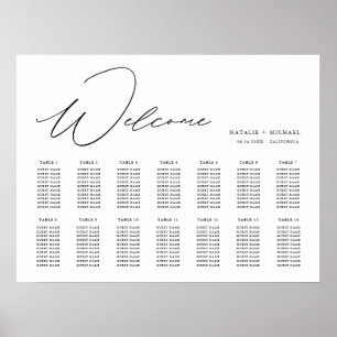 Tableau de sièges minimaliste simple et moderne po