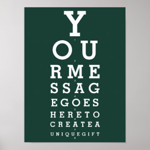 Tableau de vue Émeraude Vert Message personnalisé
