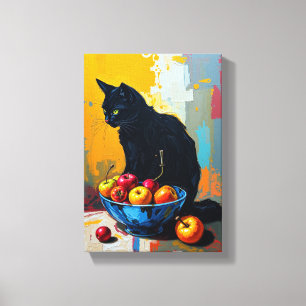 Tableau Déco ( Chat Noir Art Moderne)