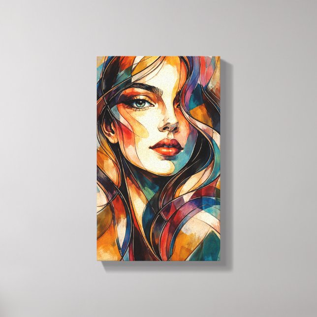 Tableau Déco  Portrait Beauté Art Abstrait (Recto)