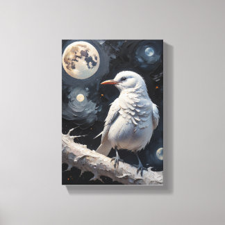 Tableau Déco Portrait d'un Oiseau sur une Galaxie