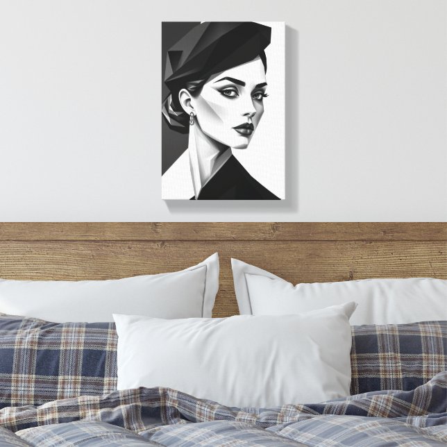 Tableau Déco (Portrait d'une Femme Chic )  (Insitu(Chambre))