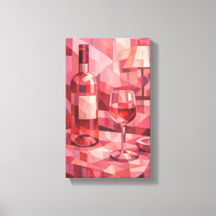 Tableau Déco ( Rose De Vin ) Art Abstraite