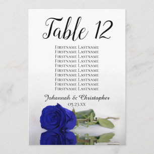 Tableau des Mariages de Rose Royal Bleu Grand