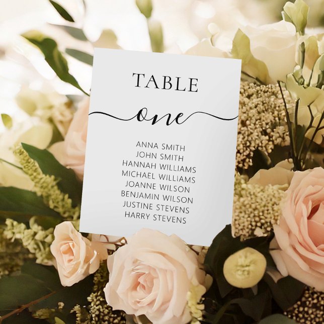 Tableau des numéros de table de mariage simple et  (Créateur téléchargé)