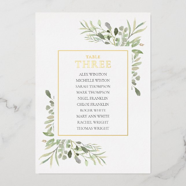 Tableau des numéros de table des sièges de l'huile (Recto)