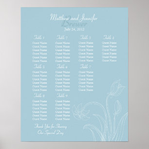 Tableau des sièges de la réception de mariage - Ta