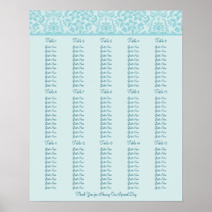 Tableau des sièges de la réception de mariage - Ta