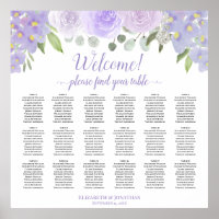 Tableau des sièges Mariages de 18 tables