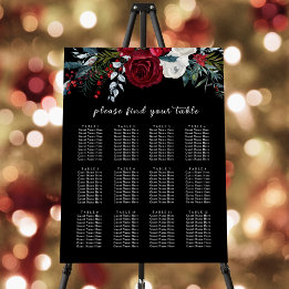 Tableau des sièges Roses floraux de Noël