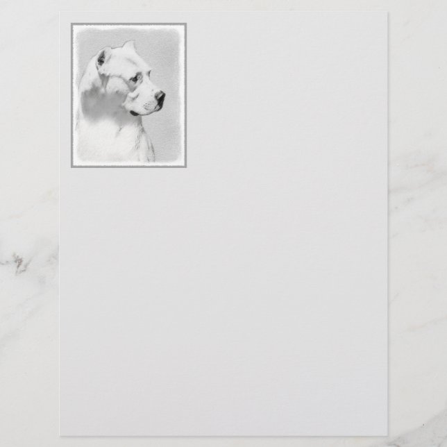 Tableau Dogo Argentino - Art Chien original (Devant)