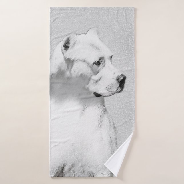 Tableau Dogo Argentino - Art Chien original (Serviette de bain)