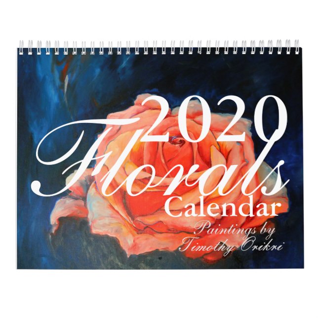 Tableau du calendrier floral Timothy Orikri 2020 (Dos)