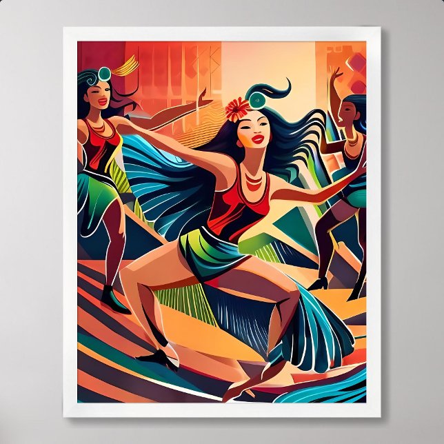 Tableau du Carnaval : La danse célèbre dans les ru (Carnaval Painting: Dance Celebrate in Rio Streets)