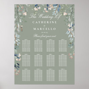 Tableau du plan de siège des Mariages Fleurs sauva