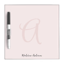 Monogramme rose rose rose moderne minimaliste fémi