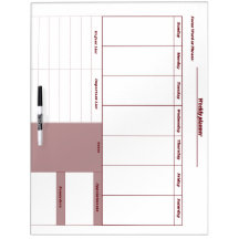 Planificateur hebdomadaire sur grand plateau d'eff