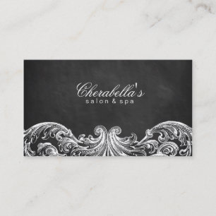 Tableau élégant vintage de carte de visite de spa