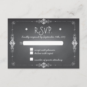 Tableau épousant la carte de réponse de RSVP