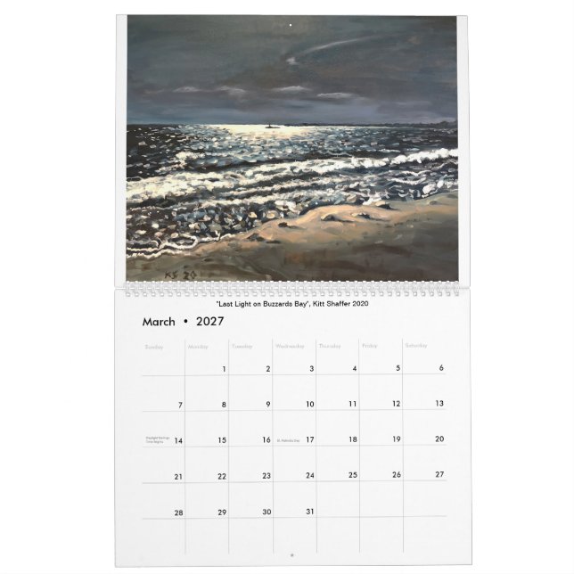 Tableau Kitt Shaffer 2020 Calendrier (Mar 2027)