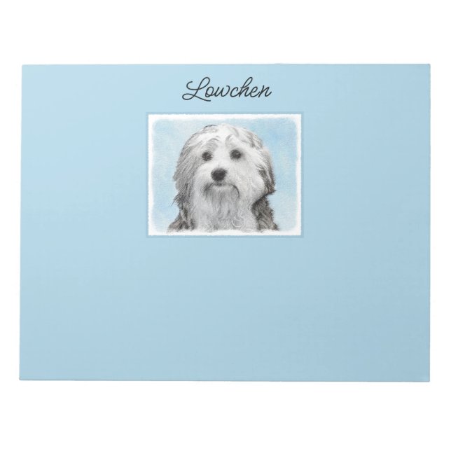 Tableau Lowchen - Bloc-notes original pour chien (Devant)