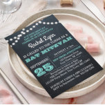 Tableau lumineux Invitation Bat mitzvah Turquoise<br><div class="desc">Ces invitations chic décontractées sont parfaites pour toute célébration Bat mitzvah. Chaque ligne de texte est entièrement personnalisable pour dire ce que vous voulez!</div>