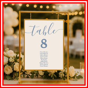 Tableau Mariage bleu Dusty