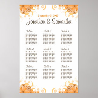 Tableau Mariage de plage en or d'ivoire Cartes de