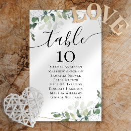 Tableau Mariage de table Eucalyptus BUDGET
