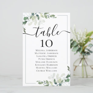 Tableau Mariage de table Eucalyptus BUDGET