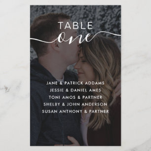 Tableau Mariage photo Numéro 1-10 Tableau de siège