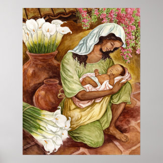 Tableau Mère Et Enfant Imprimer Poster 20" x 16"