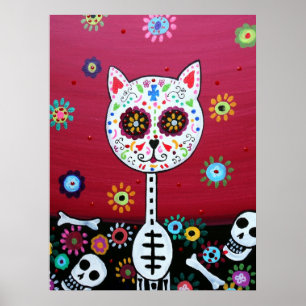 TABLEAU MEXICAIN DE LA CAT DIA DE LOS MUERTOS