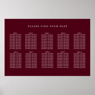 Tableau minimaliste des sièges Mariages rouges bor