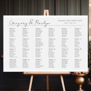 Tableau moderne minimaliste des sièges mariages, 2