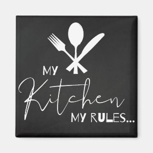 Tableau "Mon règlement de cuisine" Aimant de r